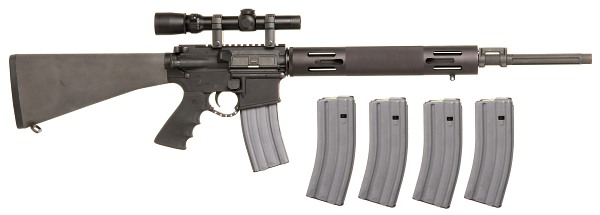 Bushmaster XM-15 .223/5.56 tricked out with Brownells Accessories fitted with Mark 4 Leupold Scope